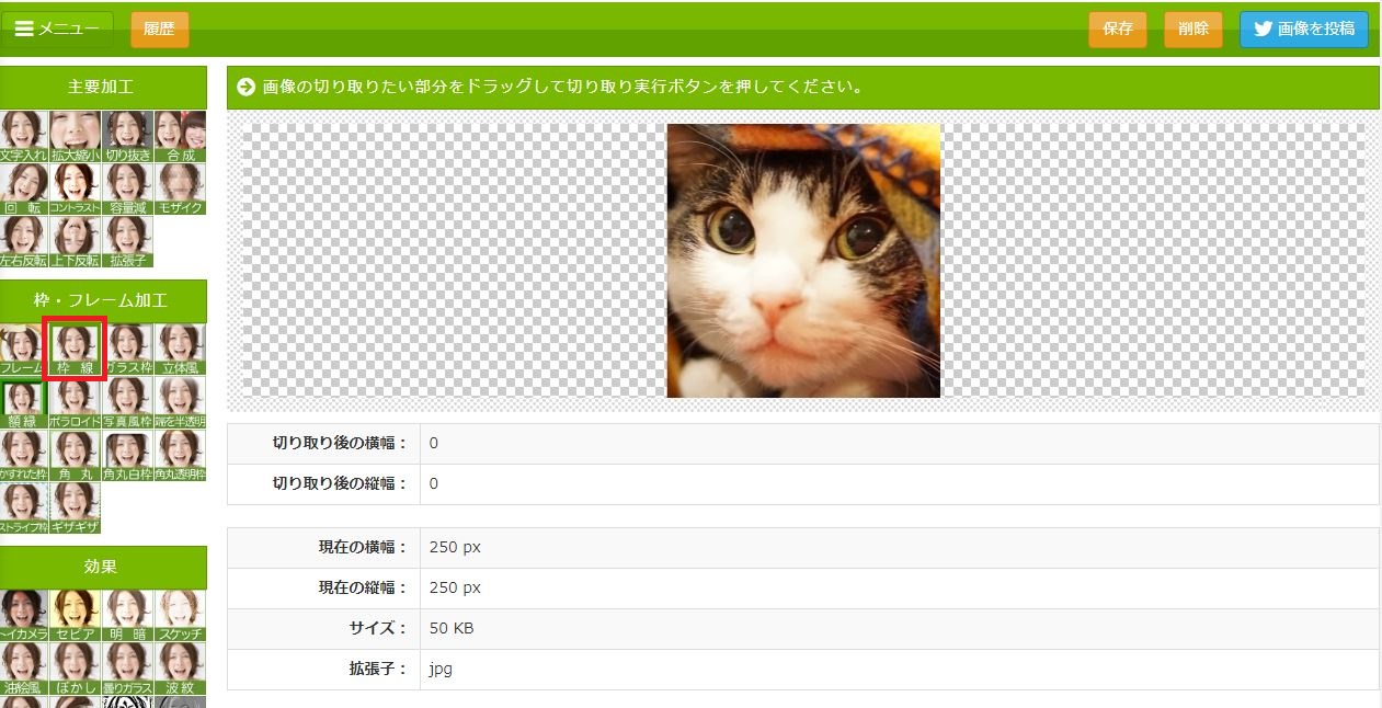 画像を正方形にトリミング加工 無料サイトでペイントいらず 使い方を画像でわかりやすく説明 スウィッチ